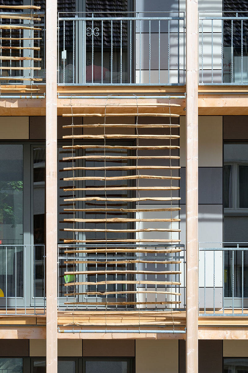 Martini-Quartier Suffizienzhaus U10 - Detail Loggia